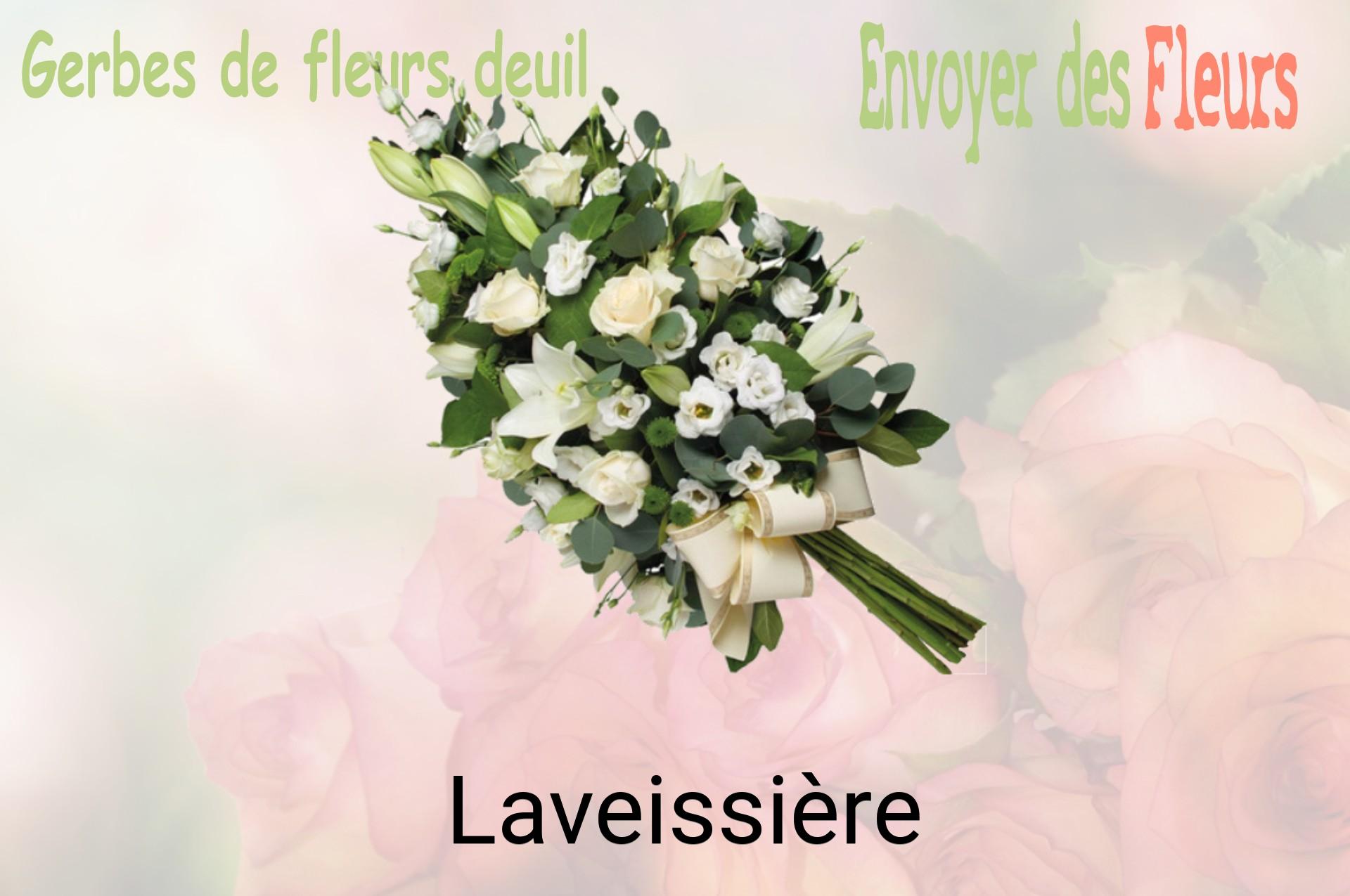 Gerbe de fleurs de deuil livrée à Laveissière